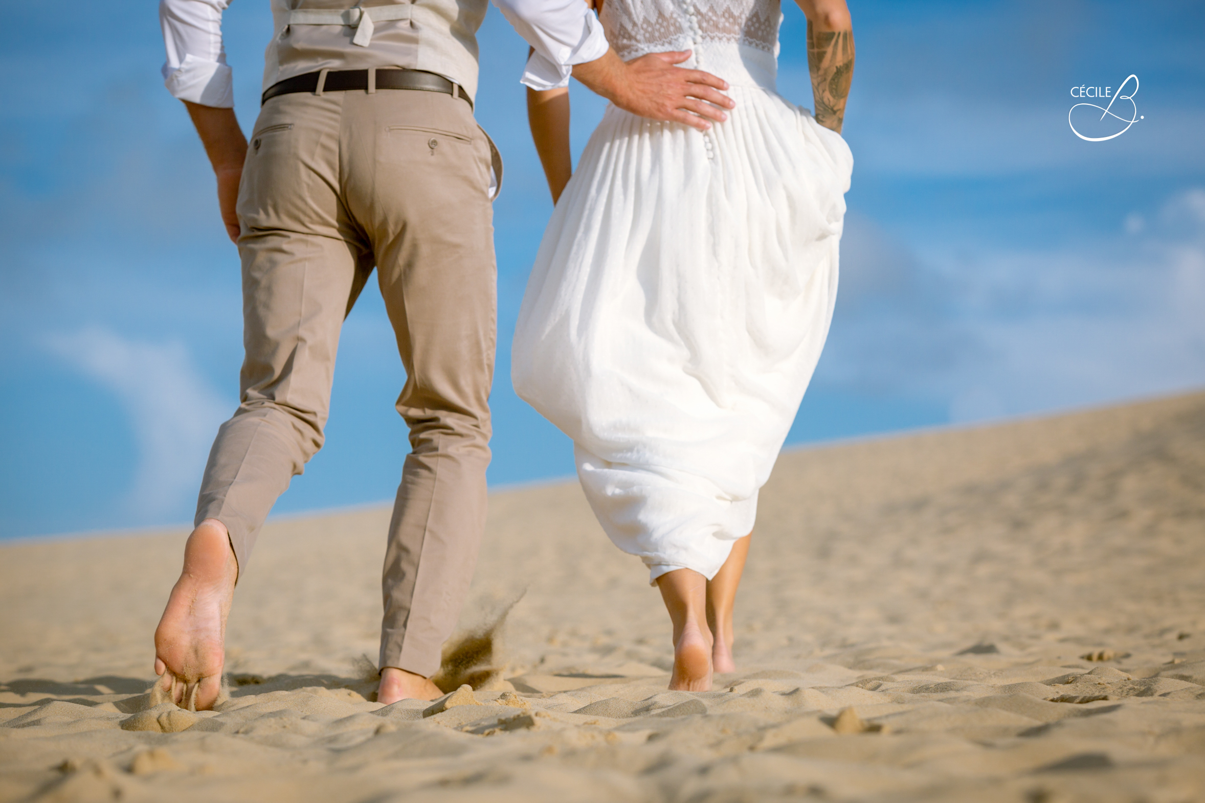 Les pieds dans le sable